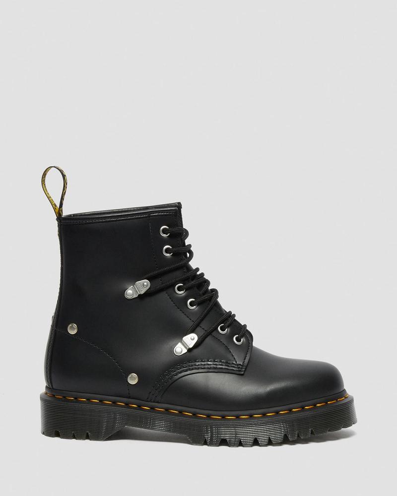 Dr Martens 1460 Bex Stud Leren Veterlaarzen Heren Zwart | NL 304XYU